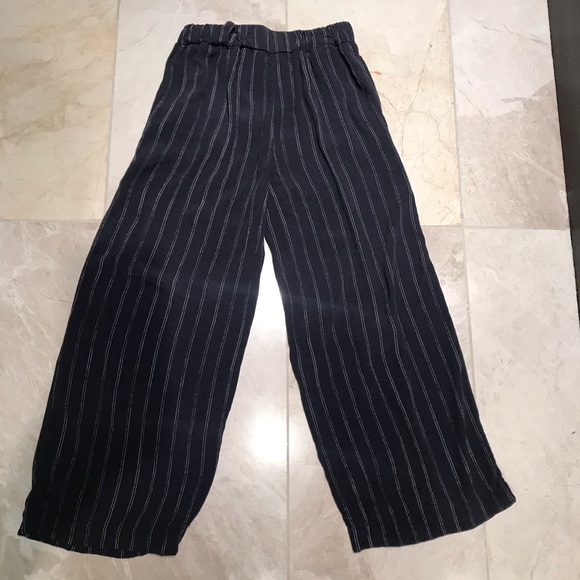 Wilfred Pinstripe Faun Wide-Leg Pant - Picture 13 of 16
